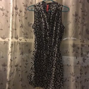 Black and white triangle dress